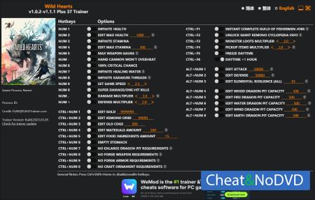 Wild Hearts  Trainer +37 v1.1.1 {FLiNG}