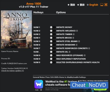 Anno 1800  Trainer +11 v17 {FLiNG}