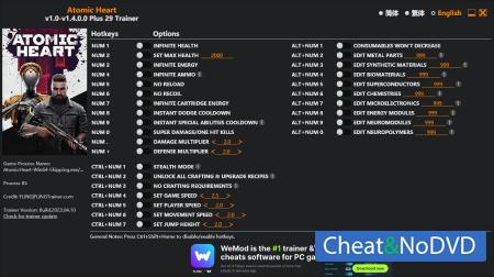 Atomic Heart  Trainer +29 v1.4.0.0 {FLiNG}