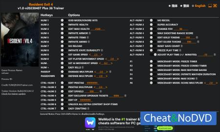 Resident Evil 4 Remake  Trainer +36 v2023.04.07 {FLiNG}