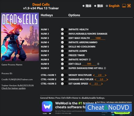 Dead Cells  Trainer +13 v34 {FLiNG}