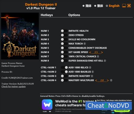 Darkest Dungeon 2  Trainer +12 v2023.05.09 {FLiNG}