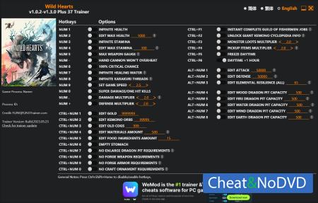 Wild Hearts  Trainer +37 v1.3.0 {FLiNG}