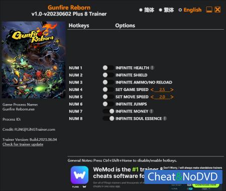 Gunfire Reborn  Trainer +8 v2023.06.04 {FLiNG}