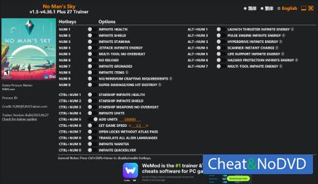 No Man's Sky  Trainer +27 v4.36.1 {FLiNG}