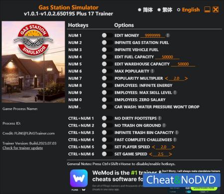 Gas Station Simulator  Trainer +16 v1.0.2.65019S {FLiNG}