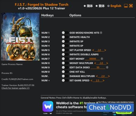 F.I.S.T.: Forged In Shadow Torch  Trainer +12 v2023.07.06 {FLiNG}