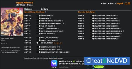  Jagged Alliance 3  Trainer +24 v1.0 {FLiNG}