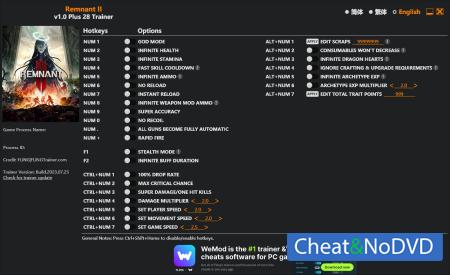 Remnant II  Trainer +28 v1.0 {FLiNG}