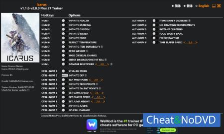 ICARUS  Trainer +27 v2.0.0 {FLiNG}