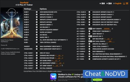 Starfield  Trainer +41 v2023.09.06 {FLiNG}