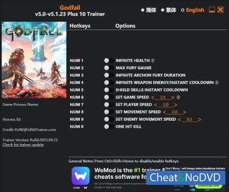 Godfall  Trainer +7 v5.1.23 {FLiNG}