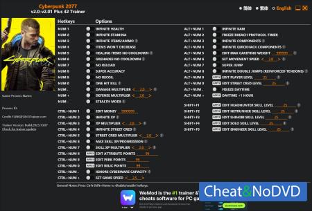 Cyberpunk 2077  Trainer +42 v2.01 {FLiNG}