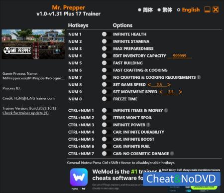 Mr. Prepper  Trainer +17 v1.31 {FLiNG}