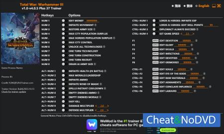Total War: Warhammer 3  Trainer +36 v4.0.5 {FLiNG}