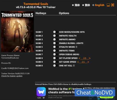 Tormented Souls  Trainer +10 v0.93.0 {FLiNG}