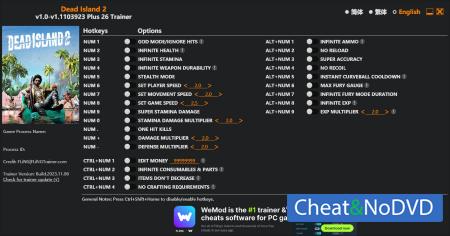 Dead Island 2  Trainer +26 v1.1103923 {FLiNG}