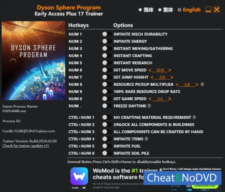 Dyson Sphere Program  Trainer +16 v2024.02.09 {FLiNG}