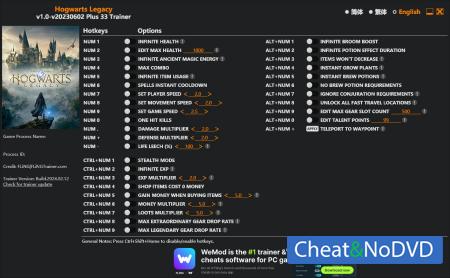 Hogwarts Legacy  Trainer +33 v2024.02.12 {FLiNG}