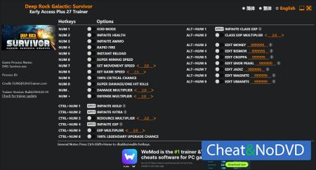 Deep Rock Galactic: Survivor  Trainer +27 Early Access 2024.02.18 {FLiNG}
