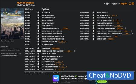 Myth of Empires  Trainer +33 v1.9.3 {FLiNG}