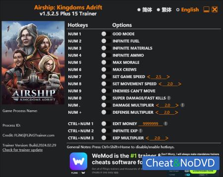 Airship: Kingdoms Adrift  Trainer +15 v1.5.2.5 {FLiNG}