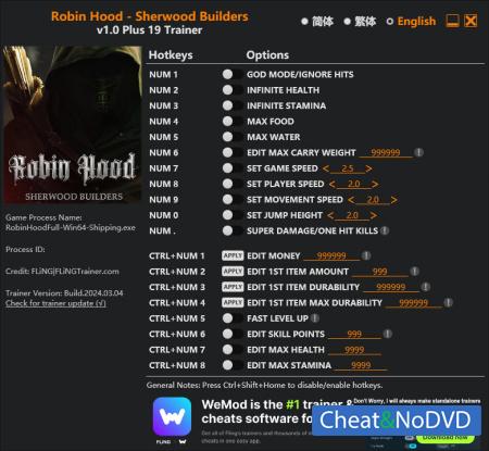 Robin Hood  Sherwood Builders  Trainer +19 v1.0 {FLiNG}