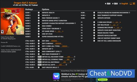 Dragon Ball Z: Kakarot  Trainer +32 v2.10 {FLiNG}