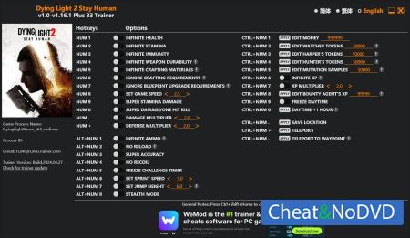 Dying Light 2 Stay Human  Trainer +30 v1.16.1 {FLiNG}