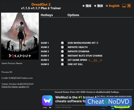 DreadOut 2  Trainer +6 v1.1.7 {FLiNG}