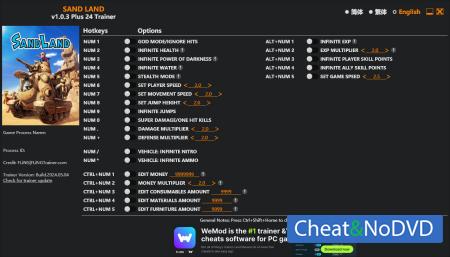 SAND LAND  Trainer +24 v1.0.3 {FLiNG}