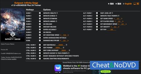 Outpost: Infinity Siege  Trainer +24 v2024.05.28 {FLiNG}