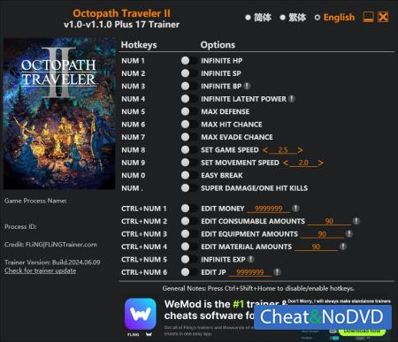 OCTOPATH TRAVELER II  Trainer +17 v1.1.0 {FLiNG}