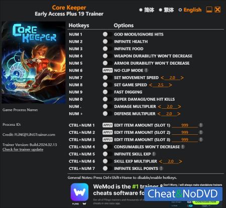  Core Keeper  Trainer +22 v1.0 {FLiNG}