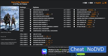 God of War Ragnarok  Trainer +26 v1.0 {FLiNG}