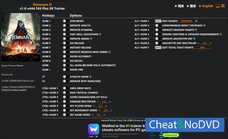 Remnant II  Trainer +28 v444.163 {FLiNG}