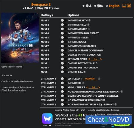 Everspace 2  Trainer +20 v1.3{FLiNG}