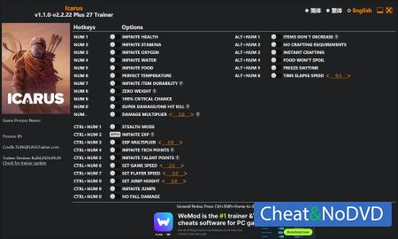 ICARUS  Trainer +27 v2.2.22 {FLiNG}