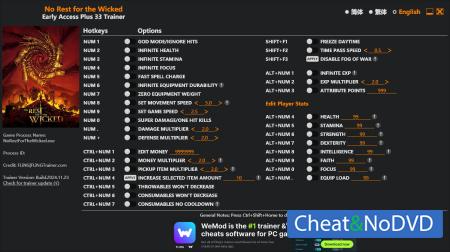 No Rest for the Wicked  Trainer +33 Early Access 2024.11.23 {FLiNG}