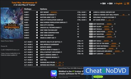 Total War: Warhammer 3  Trainer +36 v6.0 {FLiNG}