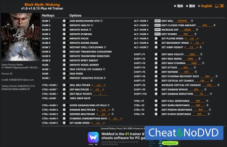 Black Myth: Wukong  Trainer +44 v1.0.13 {FLiNG}
