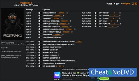 Frostpunk 2  Trainer +26 v1.2.2 {FLiNG}