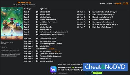 No Man's Sky  Trainer +27 v5.5 {FLiNG}