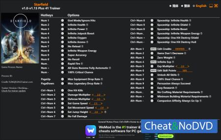 Starfield  Trainer +41 v1.15 {FLiNG}