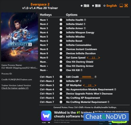 Everspace 2  Trainer +20 v1.4 {FLiNG}