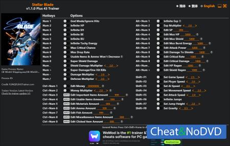 Stellar Blade трейнер Trainer +43 v1.1.0 {FLiNG} Stellar Blade трейнер Trainer +43 v1.1.0 {FLiNG}