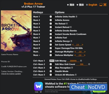 Broken Arrow трейнер Trainer +17 v1.0 {FLiNG} Broken Arrow трейнер Trainer +17 v1.0 {FLiNG}