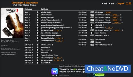 Dying Light 2 Stay Human  Trainer +33 v1.23 {FLiNG}